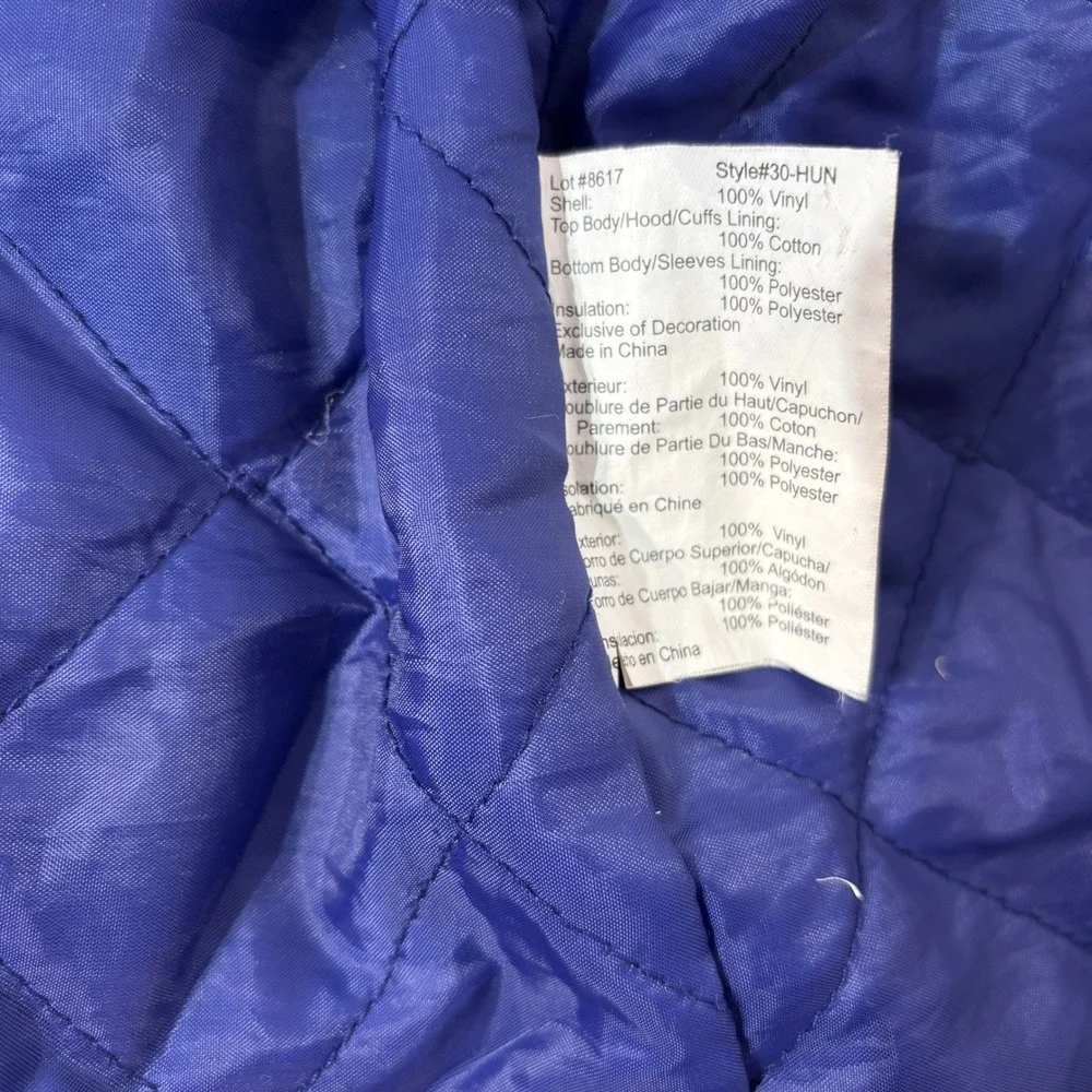 Vintage Wippette Vinyl‎ Raincoat Jacket Waterproof Green Flannel Plaid Lined